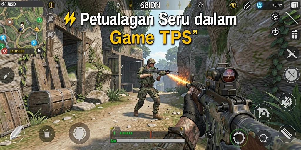 Tangkapan layar utama menunjukkan gameplay seru dari 68IDN.