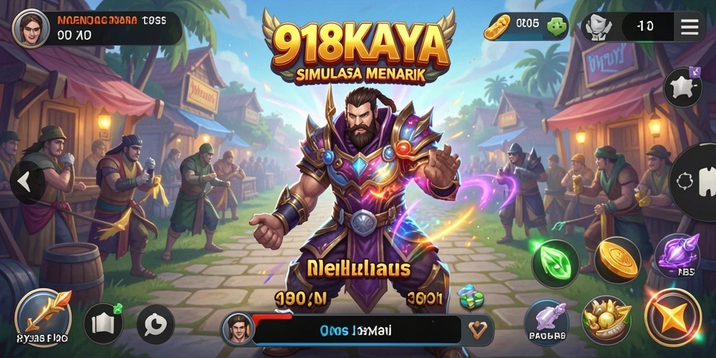 Screenshot gameplay 918KAYA menampilkan dunia simulasi yang realistis dan interaktif.