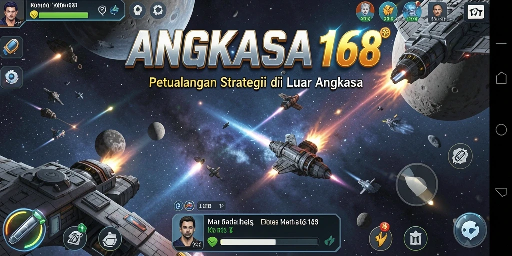 Tampilan gameplay mendebarkan dalam ANGKASA168 strategi luar angkasa.