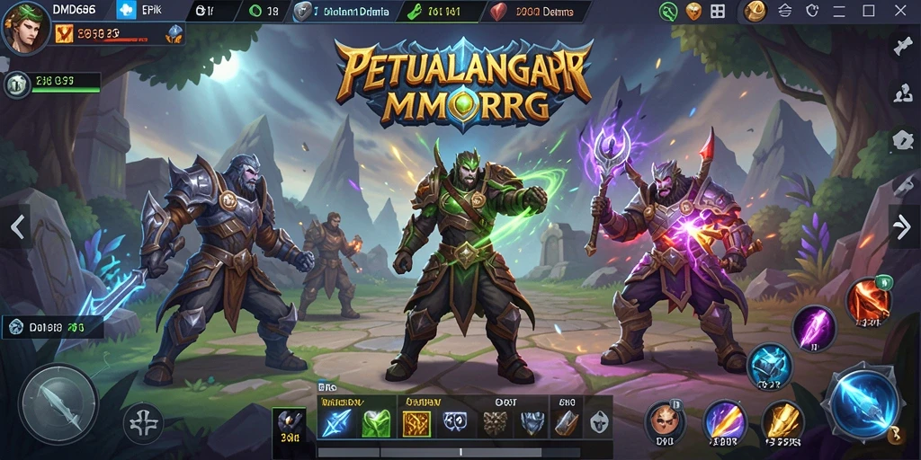 Tampilan gameplay epik dari DMD686 dalam dunia MMORPG.