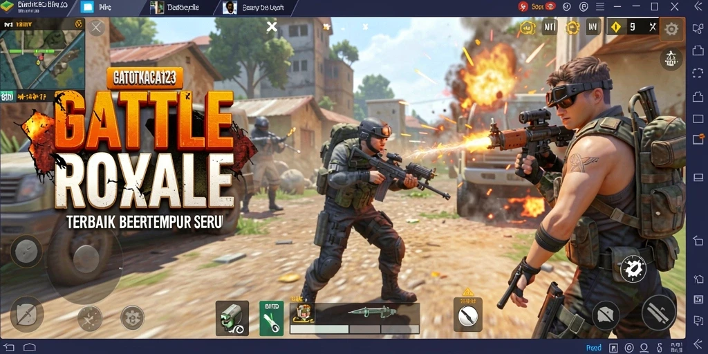 Tampilan gameplay seru di GATOTKACA123 saat pertempuran intens.