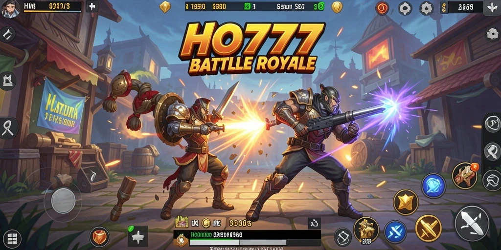 Tampilan gameplay mendebarkan dalam pertarungan Battle Royale.