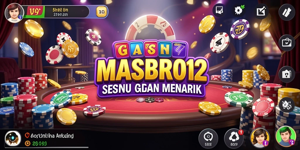 Screenshot utama MASBRO12 menampilkan aksi seru di permainan kasino.