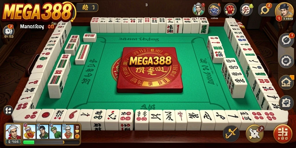 Tampilan screenshot MEGA388 menampilkan gameplay Mahjong yang menarik.