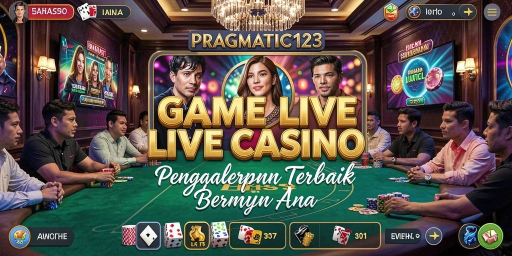 Tampilan utama gameplay Live Casino di PRAGMATIC123 yang menarik