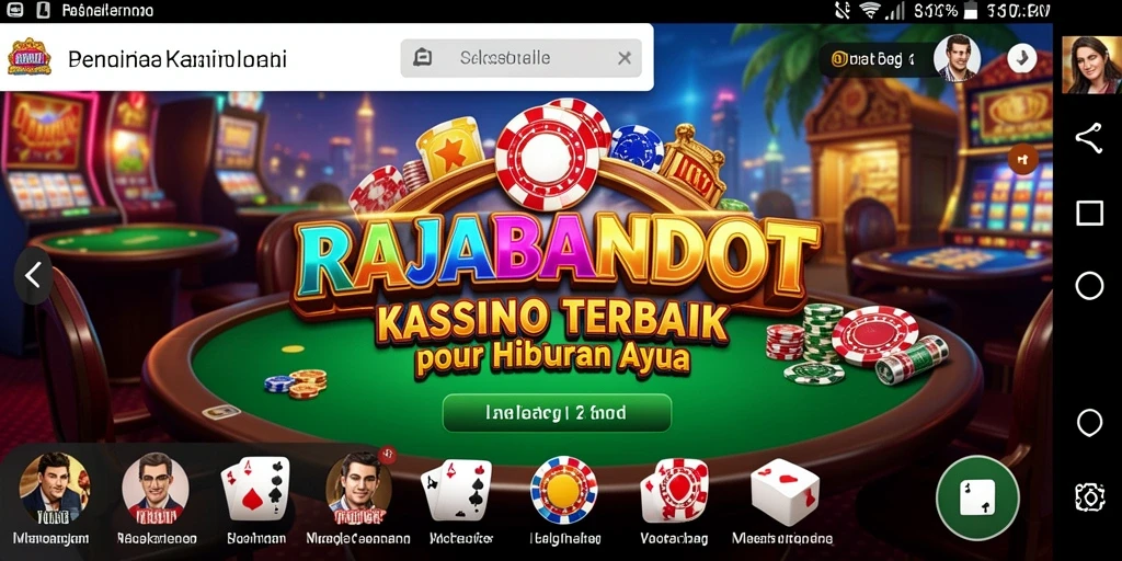 Tampilan gameplay menarik pada screenshot RAJABANDOT yang menampilkan kasino virtual.