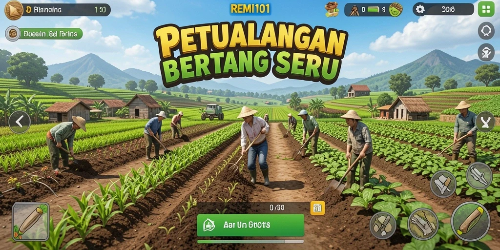 Tampilan gameplay menarik dari game Farming REMI101.