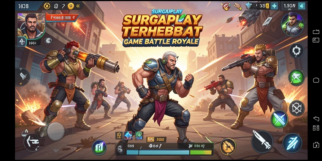 Tangkapan layar gameplay SURGAPLAY menunjukkan pertempuran seru dan aksi mendebarkan.