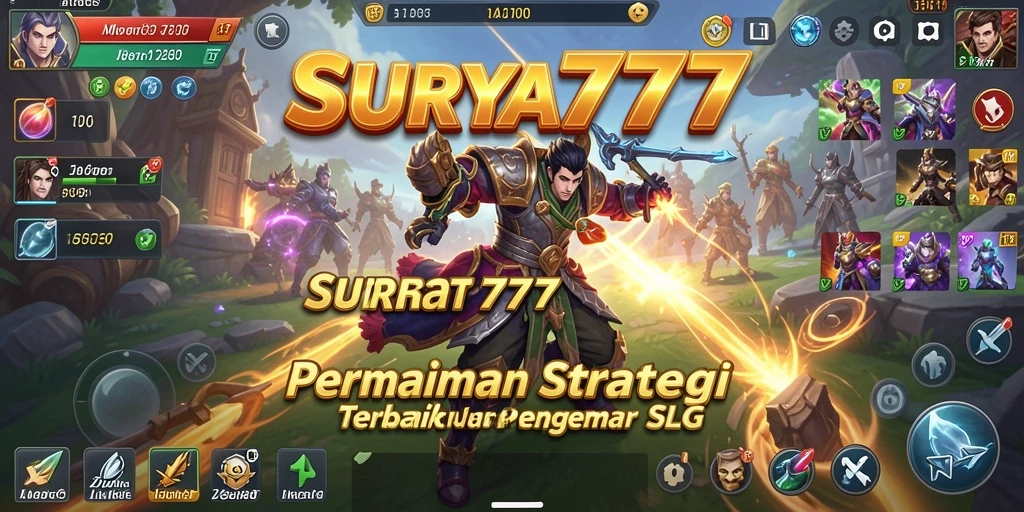 Tangkapan layar gameplay SURYA777 menunjukkan pertempuran epik dan pengelolaan sumber daya.