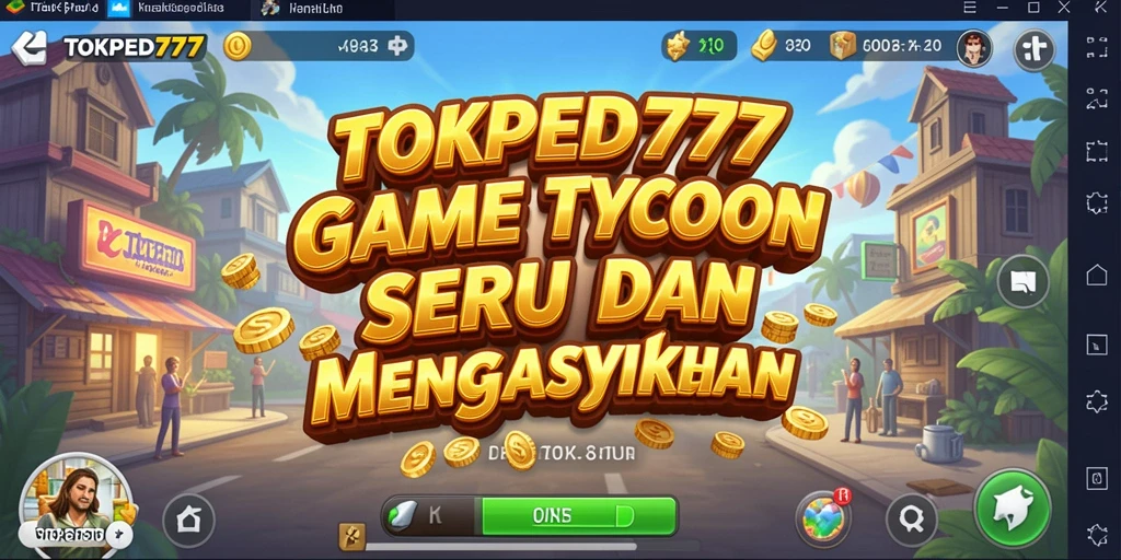 Tampilan gameplay seru saat membangun bisnis dalam TOKPED777.
